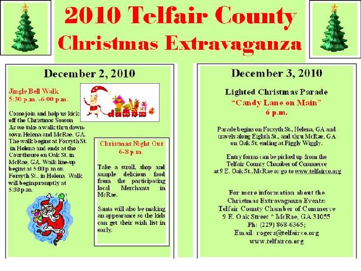 christmas, parade, telfair county, mcrae, helena, tourism